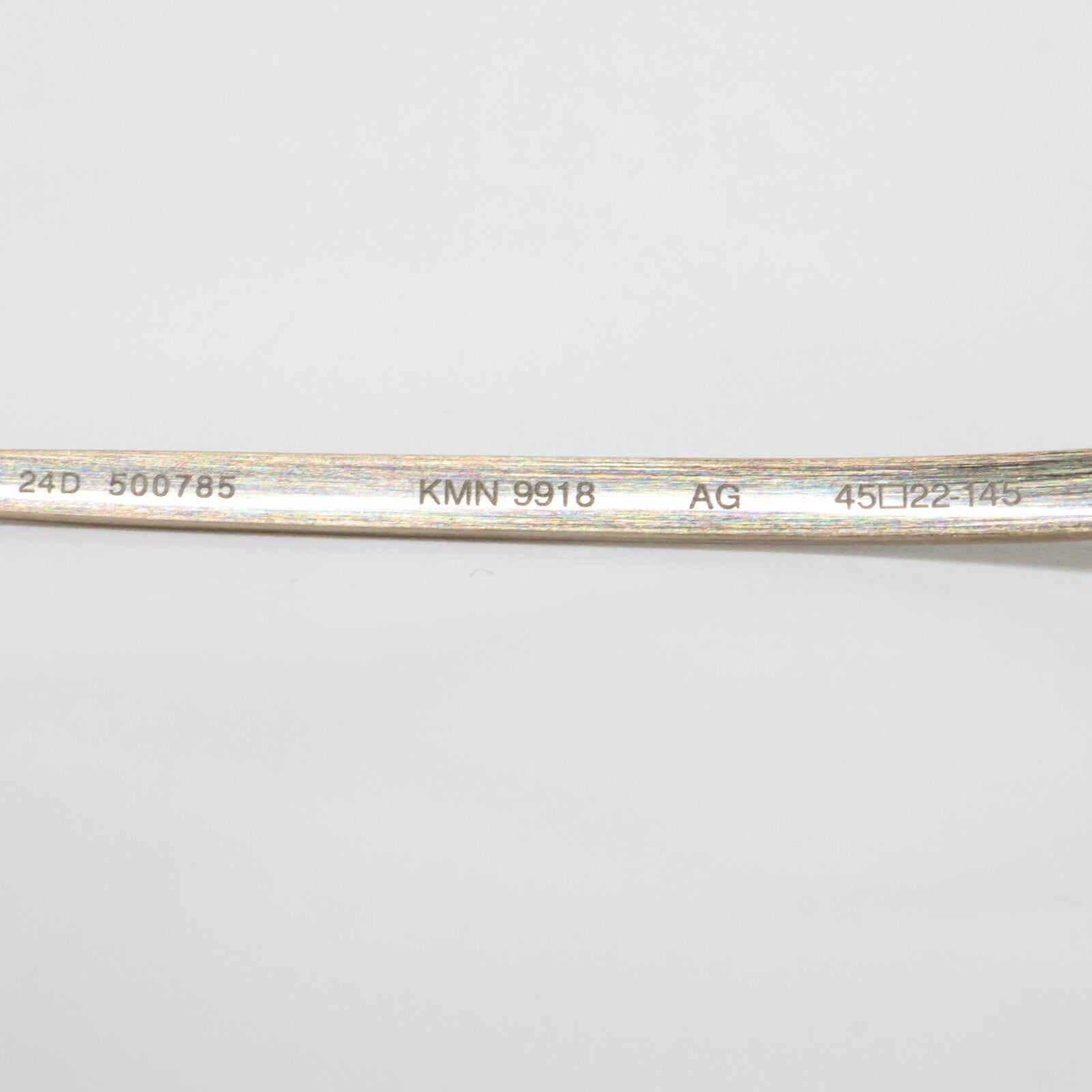 KameManNen カメマンネン 【美品】KMN9918 AG TITANIUM オーバルシェイプ アイウェア 眼鏡