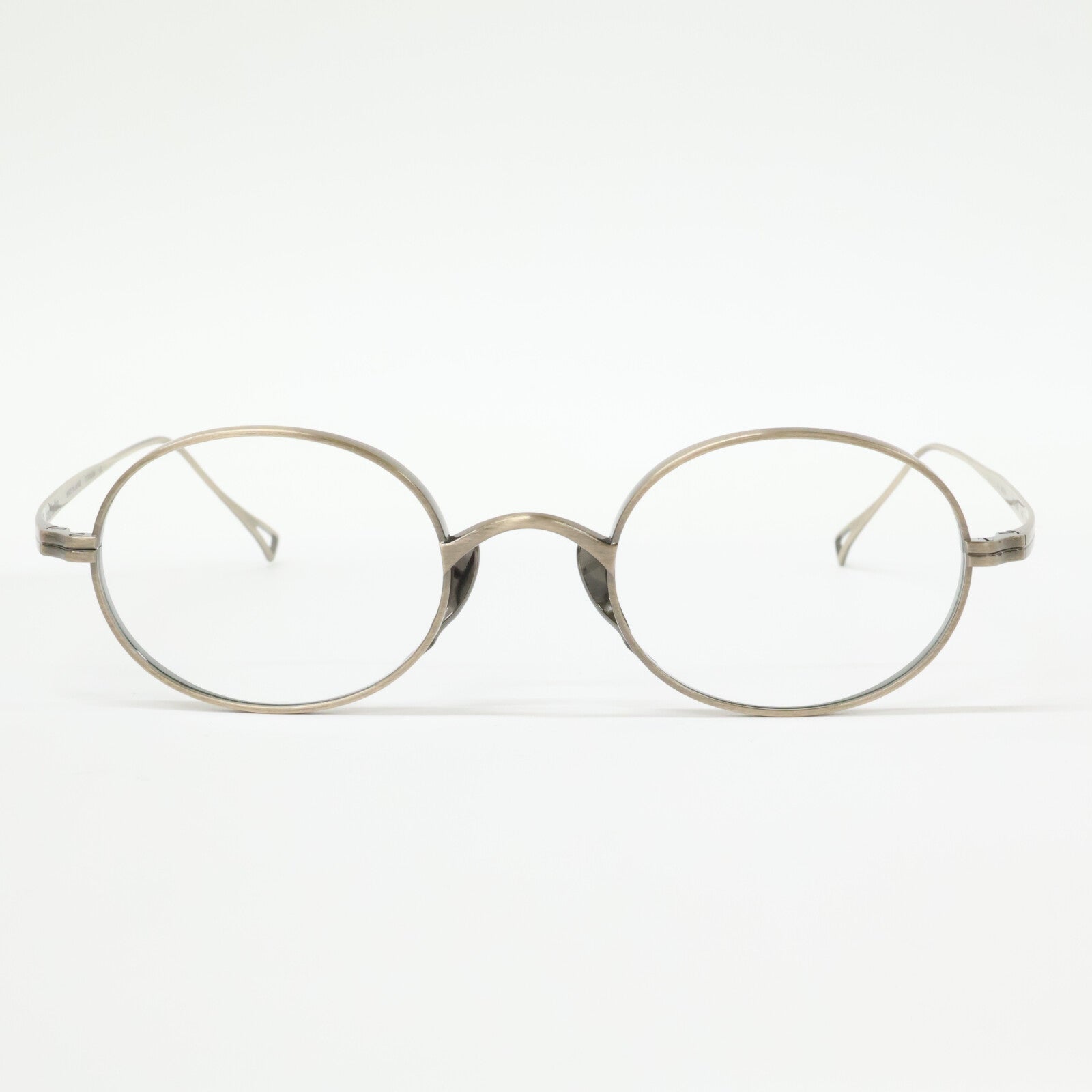 KameManNen カメマンネン 【美品】KMN9918 AG TITANIUM オーバルシェイプ アイウェア 眼鏡