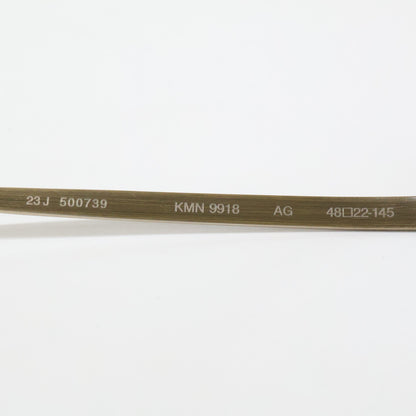 KameManNen カメマンネン 【美品】KMN9918 AG TITANIUM オーバルシェイプ アイウェア 眼鏡