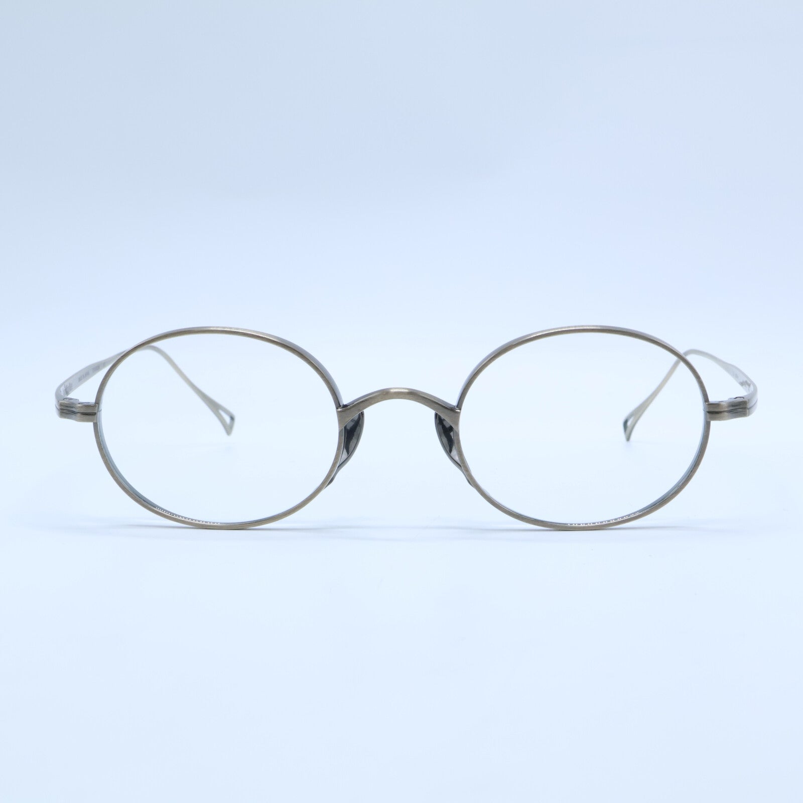 KameManNen カメマンネン 【美品】KMN9918 AG TITANIUM オーバルシェイプ アイウェア 眼鏡
