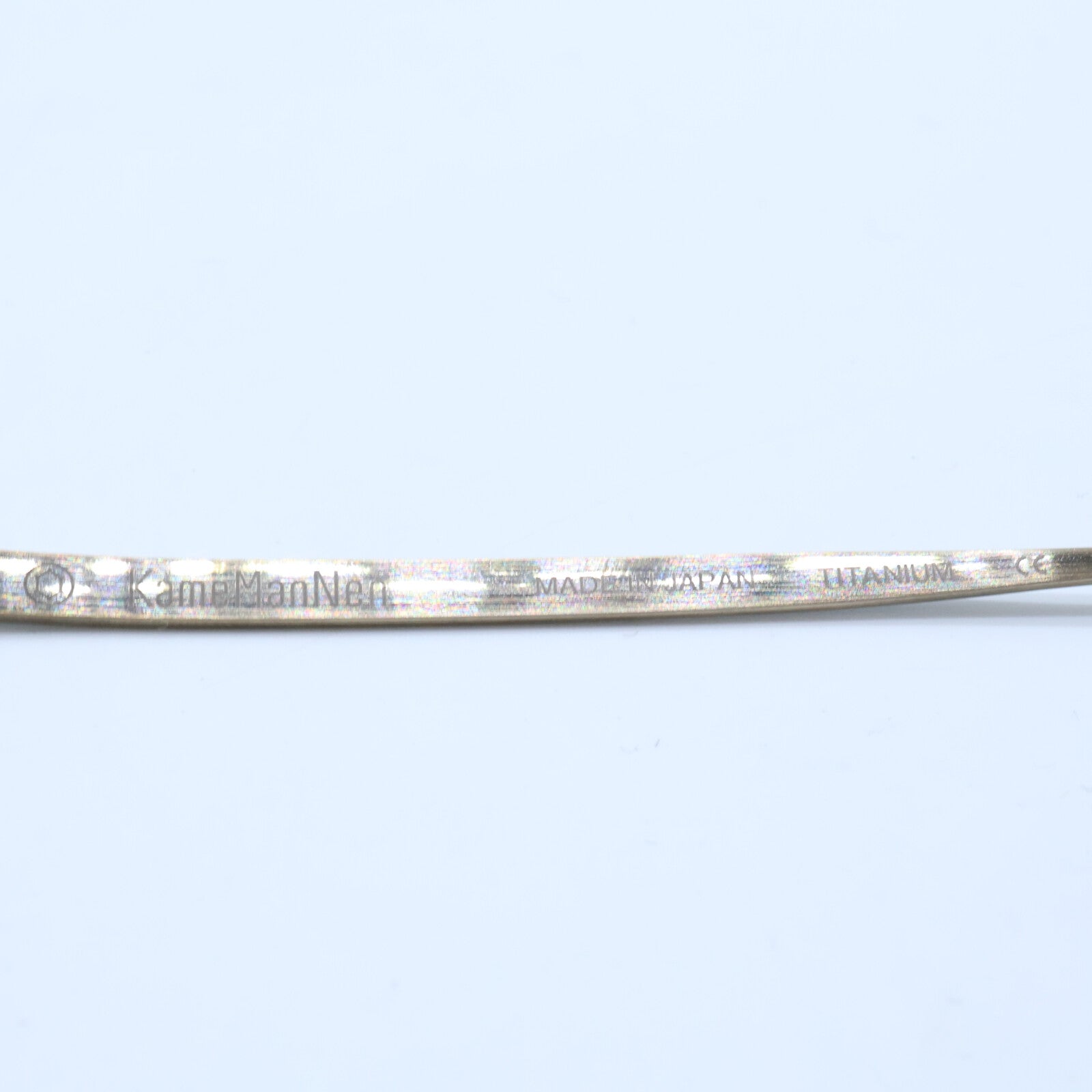 KameManNen カメマンネン 【美品】KMN9918 AG TITANIUM オーバルシェイプ アイウェア 眼鏡