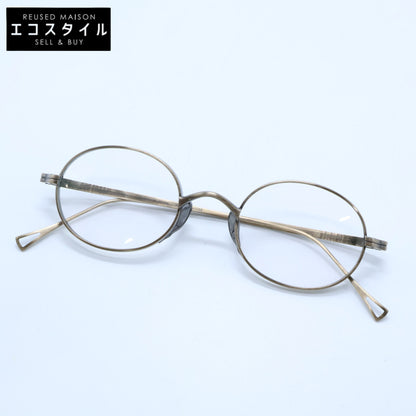 KameManNen カメマンネン 【美品】KMN9918 AG TITANIUM オーバルシェイプ アイウェア 眼鏡