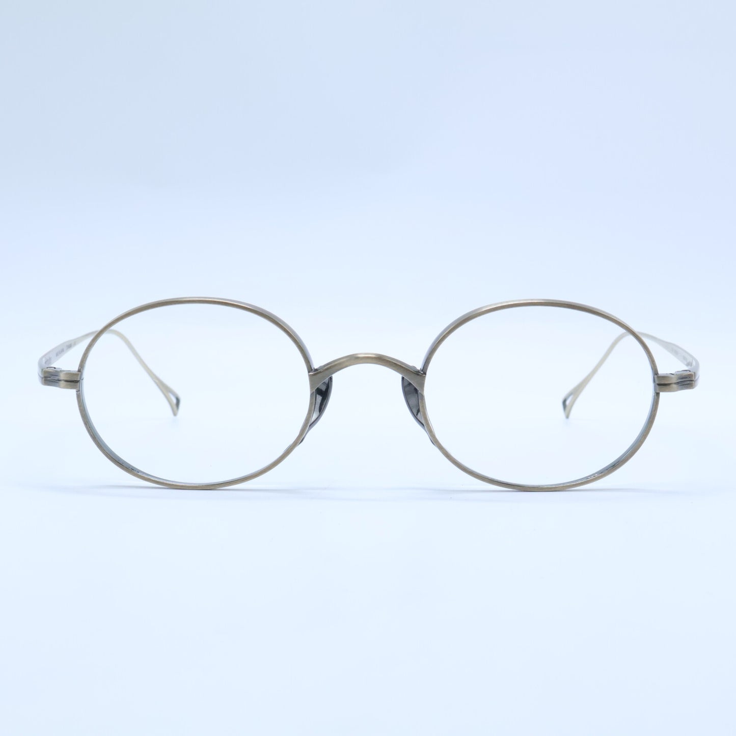 KameManNen カメマンネン 【美品】KMN9918 AG TITANIUM オーバルシェイプ アイウェア 眼鏡