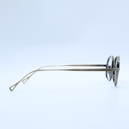 KameManNen カメマンネン 【美品】KMN9918 AG TITANIUM オーバルシェイプ アイウェア 眼鏡