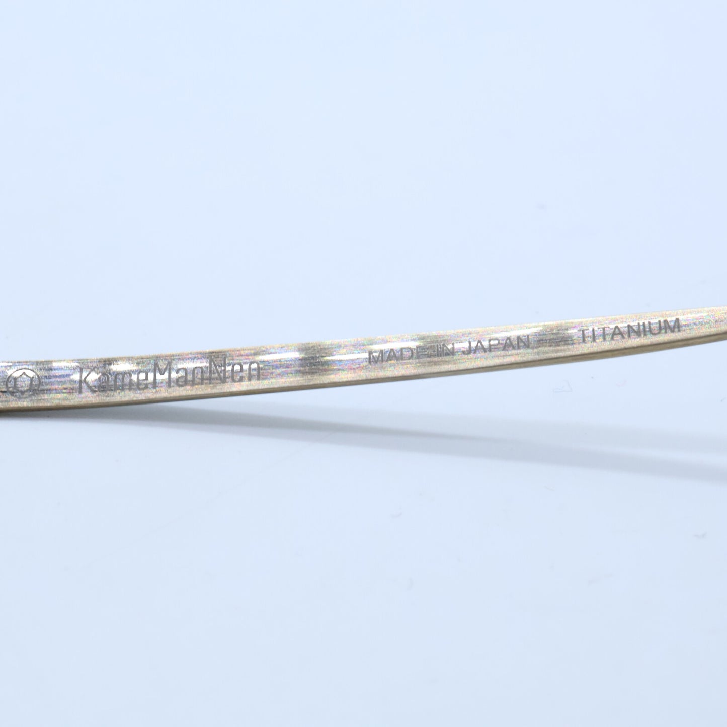 KameManNen カメマンネン 【美品】KMN9918 AG TITANIUM オーバルシェイプ アイウェア 眼鏡