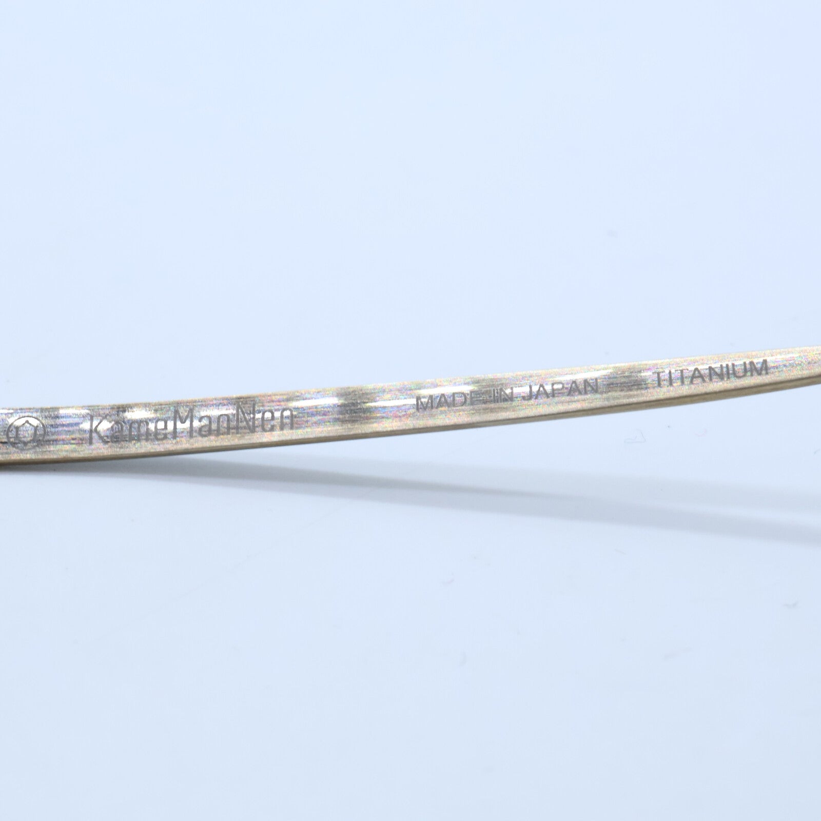 KameManNen カメマンネン 【美品】KMN9918 AG TITANIUM オーバルシェイプ アイウェア 眼鏡