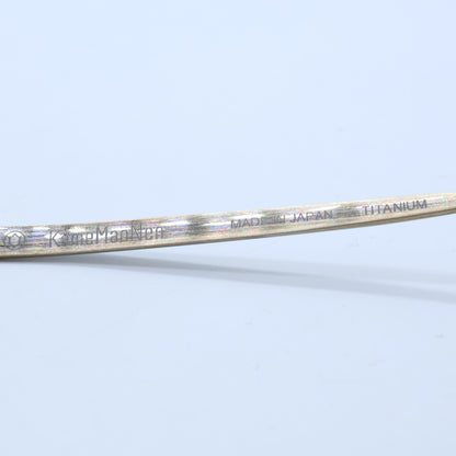 KameManNen カメマンネン 【美品】KMN9918 AG TITANIUM オーバルシェイプ アイウェア 眼鏡