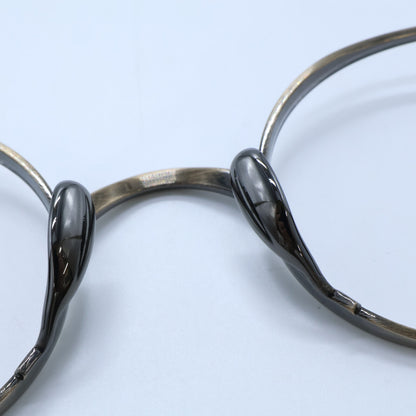 KameManNen カメマンネン 【美品】KMN9918 AG TITANIUM オーバルシェイプ アイウェア 眼鏡