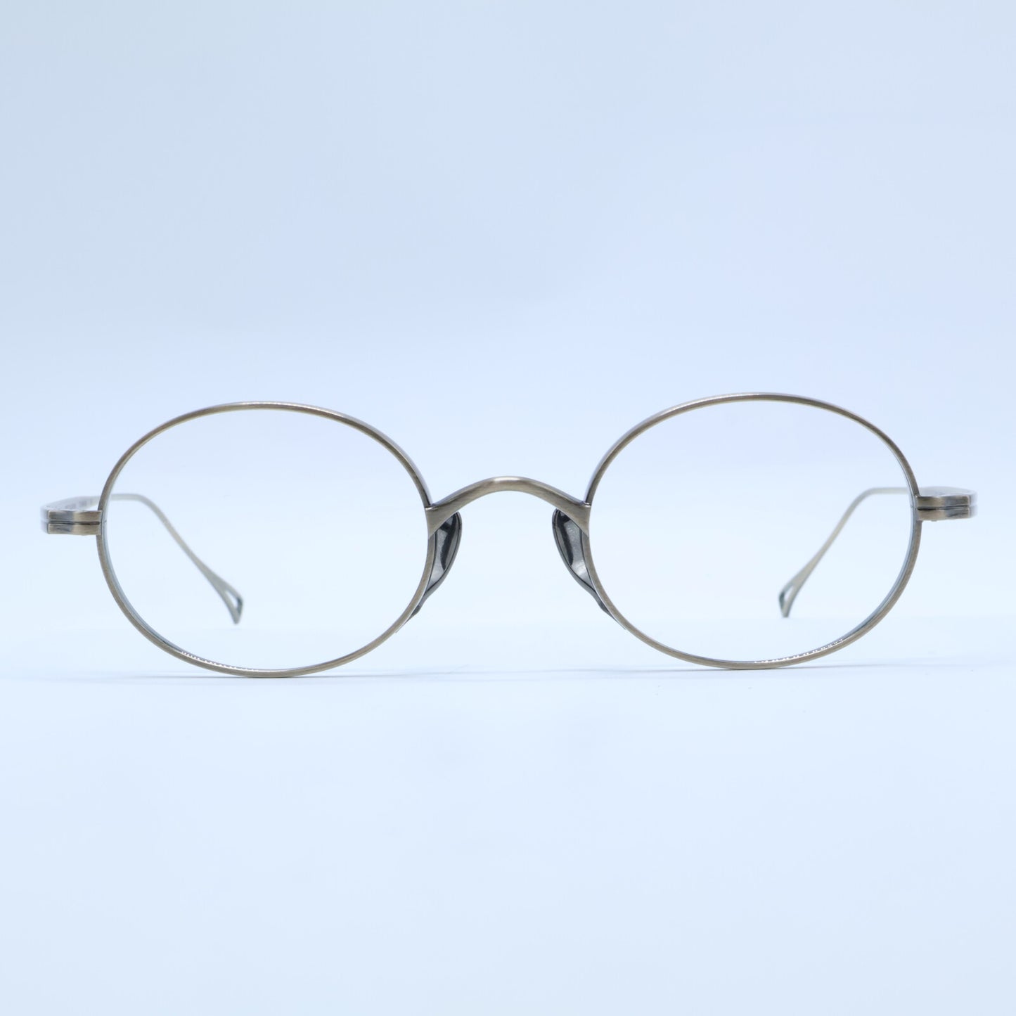 KameManNen カメマンネン 【美品】KMN9918 AG TITANIUM オーバルシェイプ アイウェア 眼鏡