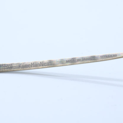 KameManNen カメマンネン 【美品】KMN9918 AG TITANIUM オーバルシェイプ アイウェア 眼鏡