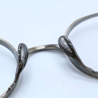 KameManNen カメマンネン 【美品】KMN9918 AG TITANIUM オーバルシェイプ アイウェア 眼鏡
