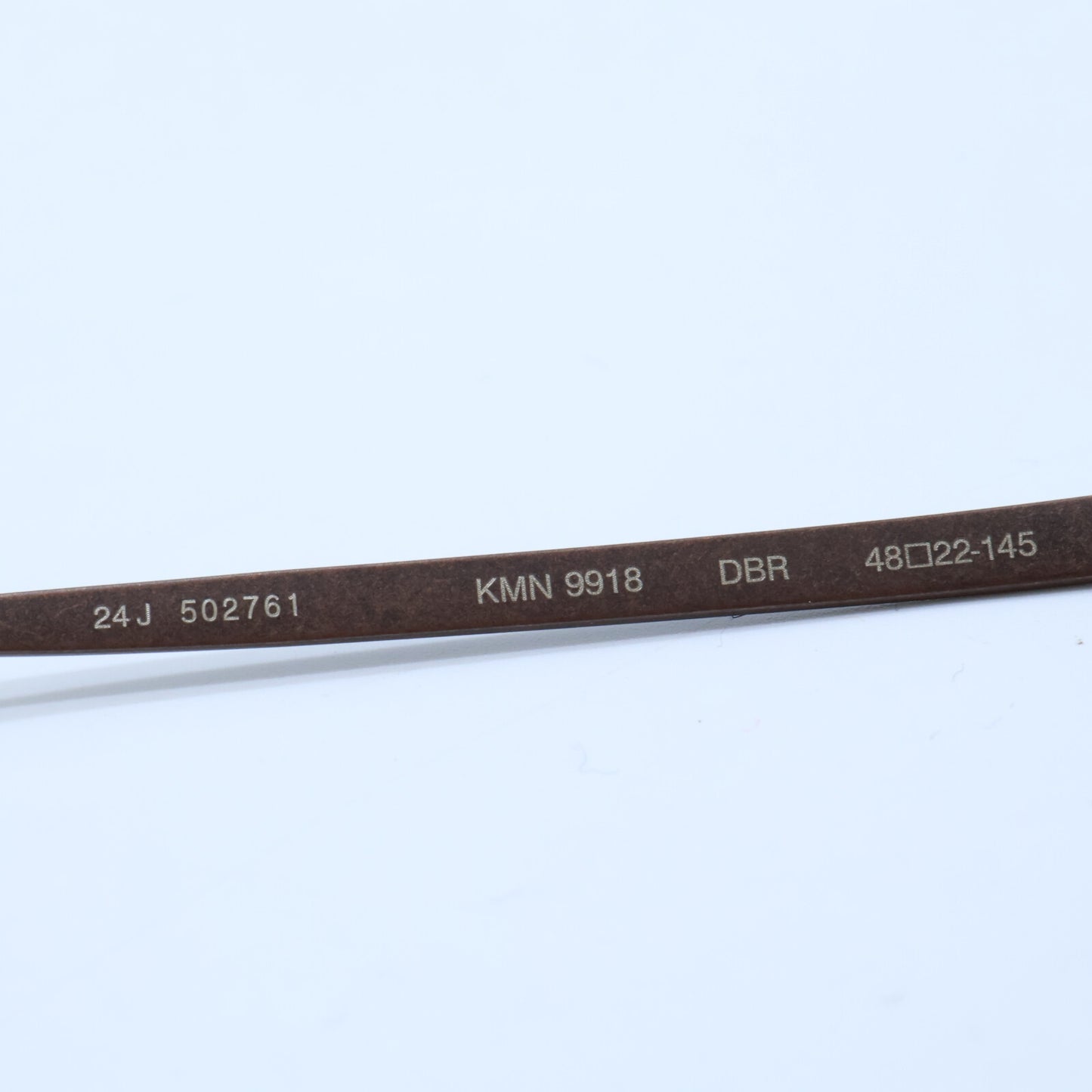 KameManNen カメマンネン 【美品】KMN9918 DBR TITANIUM オーバルシェイプ アイウェア 眼鏡