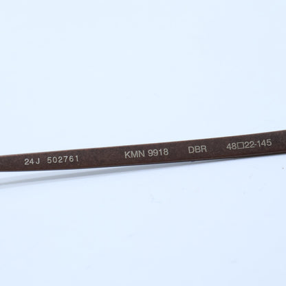 KameManNen カメマンネン 【美品】KMN9918 DBR TITANIUM オーバルシェイプ アイウェア 眼鏡