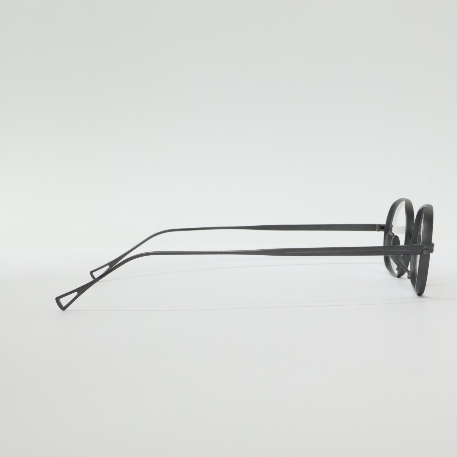KameManNen カメマンネン 【美品】KMN9918 MBK TITANIUM デモレンズ オーバルシェイプ アイウェア 眼鏡