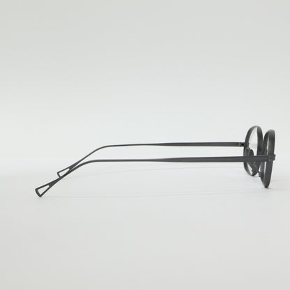 KameManNen カメマンネン 【美品】KMN9918 MBK TITANIUM デモレンズ オーバルシェイプ アイウェア 眼鏡