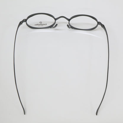 KameManNen カメマンネン 【美品】KMN9918 MBK TITANIUM デモレンズ オーバルシェイプ アイウェア 眼鏡