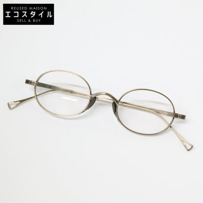 KameManNen カメマンネン 【美品】KMN9918 AG TITANIUM オーバルシェイプ アイウェア 眼鏡