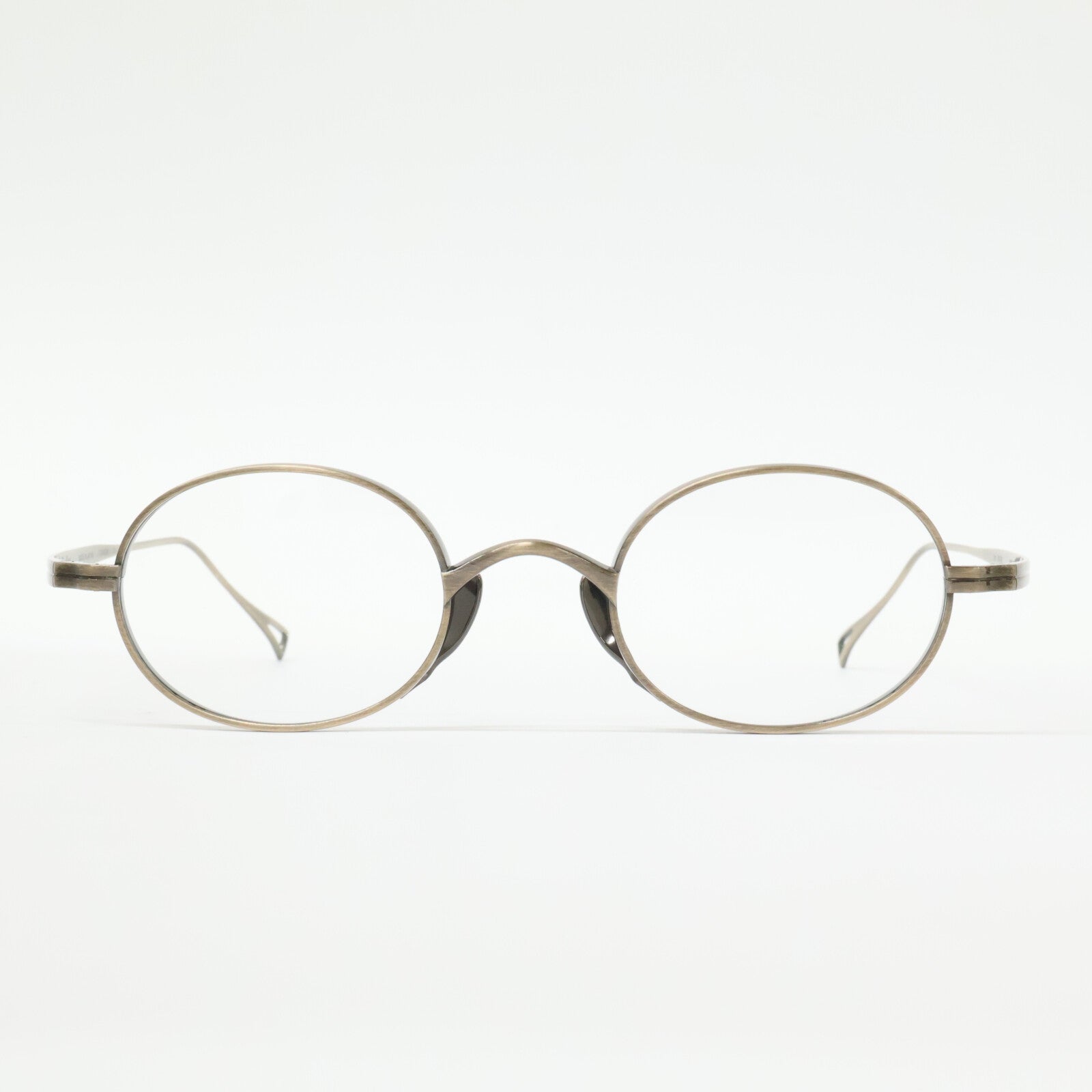 KameManNen カメマンネン 【美品】KMN9918 AG TITANIUM オーバルシェイプ アイウェア 眼鏡