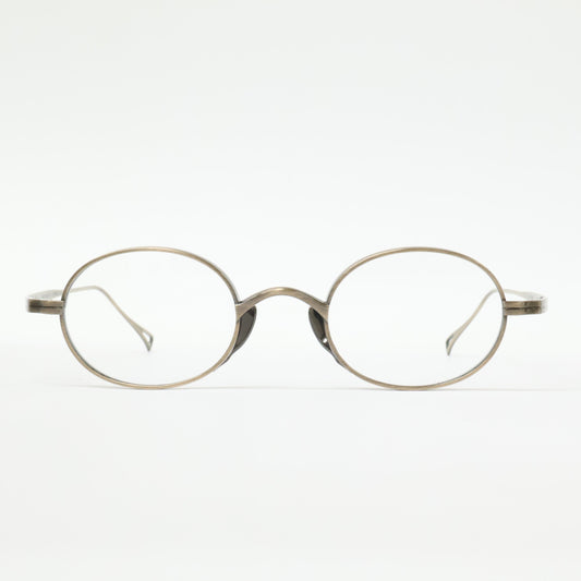 KameManNen カメマンネン 【美品】KMN9918 AG TITANIUM オーバルシェイプ アイウェア 眼鏡