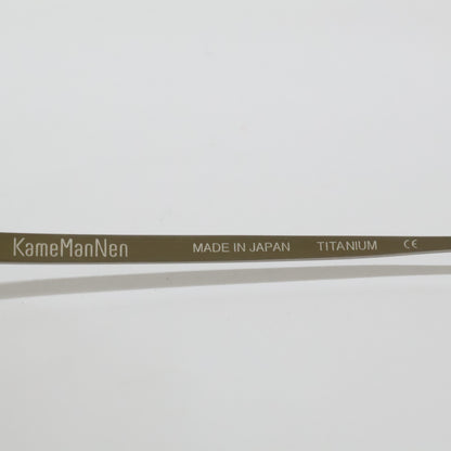 KameManNen カメマンネン 【美品】KMN114 TSH TITANIUM デモレンズ ワイドスクエアシェイプ アイウェア 眼鏡