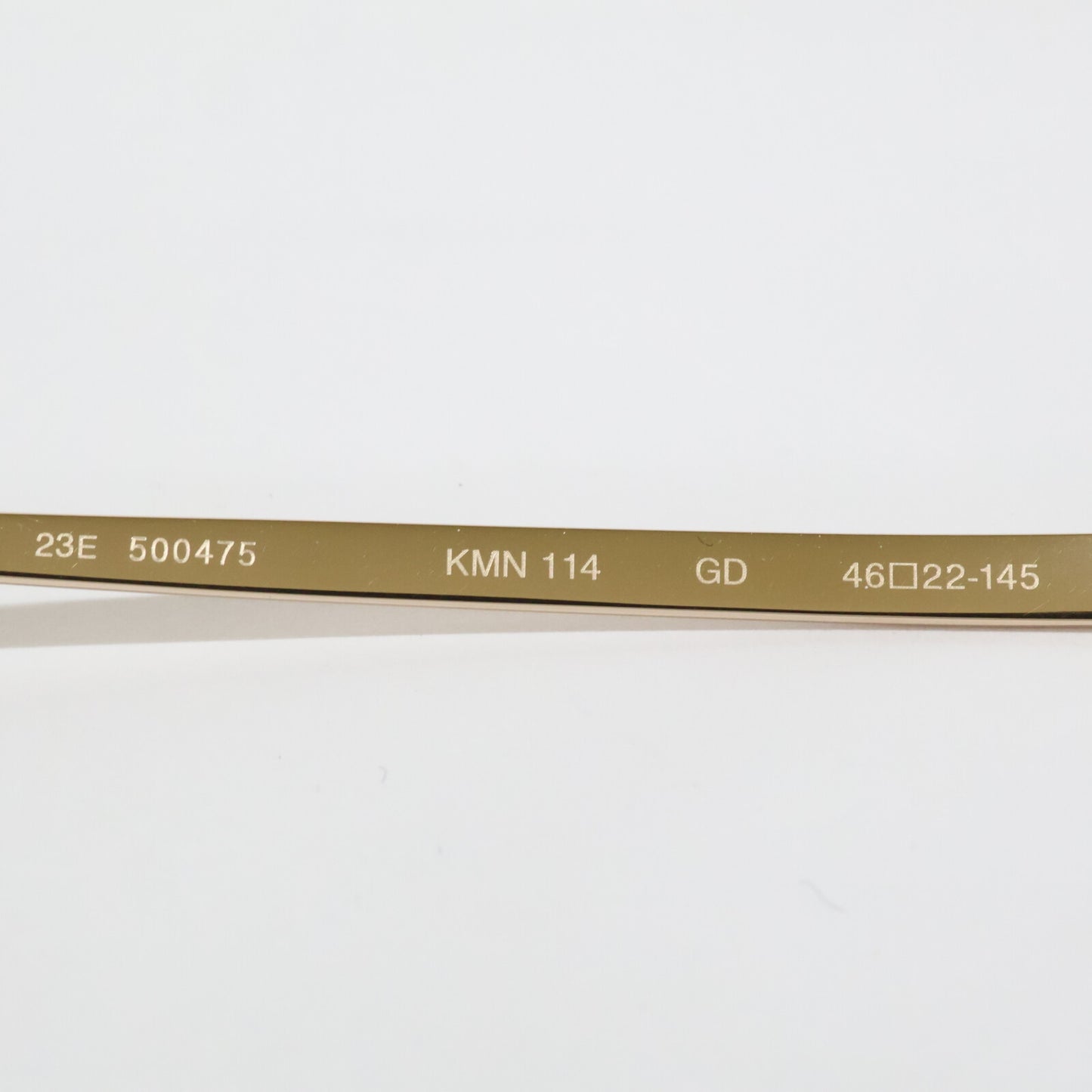 KameManNen カメマンネン 【美品】KMN114 GD TITANIUM デモレンズ ワイドスクエアシェイプ アイウェア 眼鏡