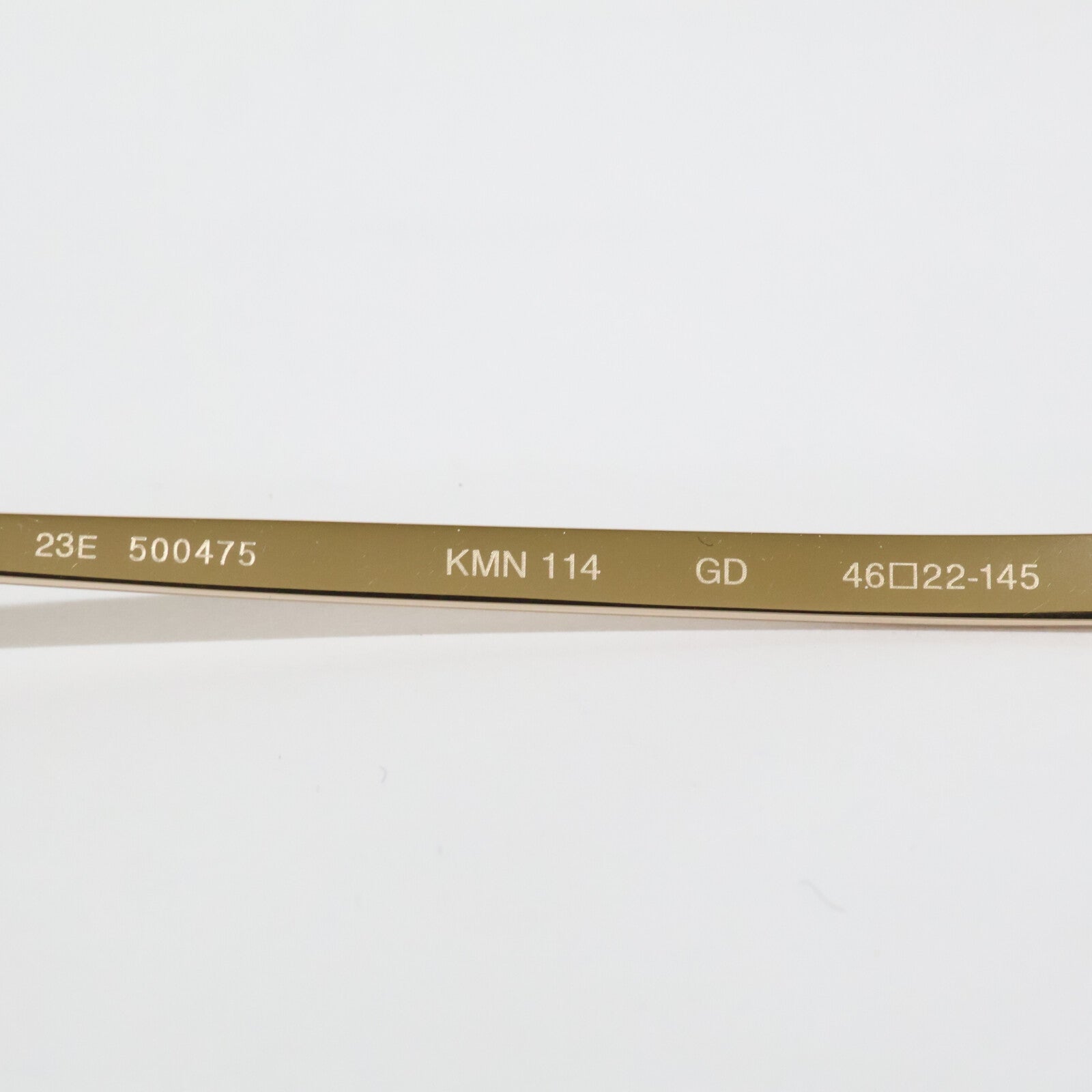 KameManNen カメマンネン 【美品】KMN114 GD TITANIUM デモレンズ ワイドスクエアシェイプ アイウェア 眼鏡