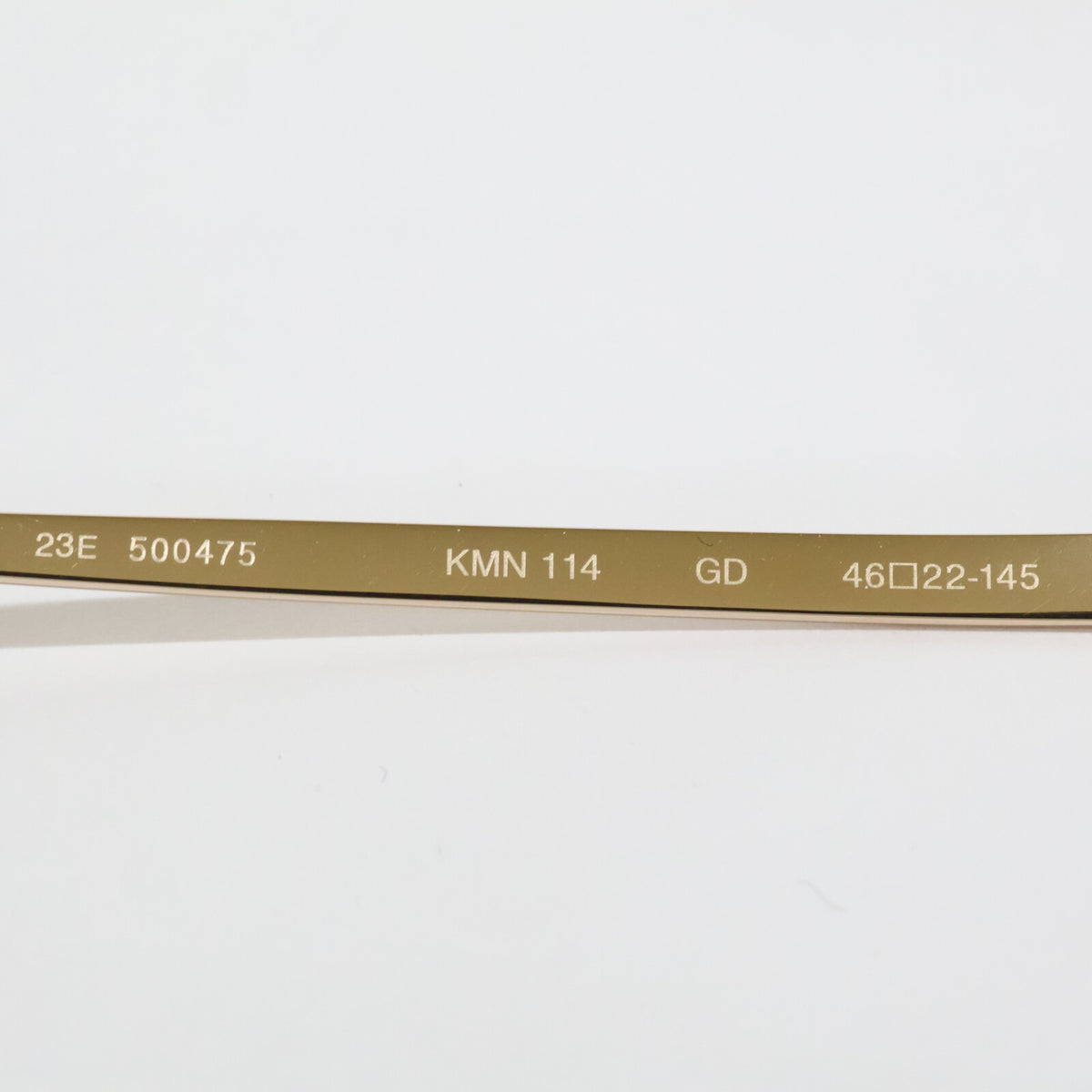 KameManNen カメマンネン 【美品】KMN114 GD TITANIUM デモレンズ ワイドスクエアシェイプ アイウェア 眼鏡