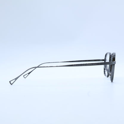 KameManNen カメマンネン 【美品】KMN114 GRH TITANIUM デモレンズ ワイドスクエアシェイプ アイウェア 眼鏡