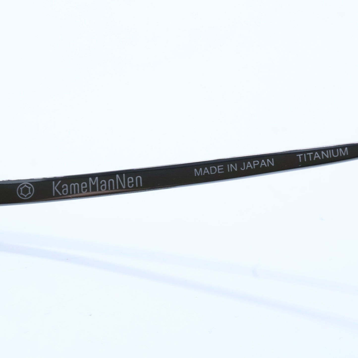 KameManNen カメマンネン 【美品】KMN114 GRH TITANIUM デモレンズ ワイドスクエアシェイプ アイウェア 眼鏡