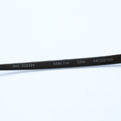 KameManNen カメマンネン 【美品】KMN114 GRH TITANIUM デモレンズ ワイドスクエアシェイプ アイウェア 眼鏡