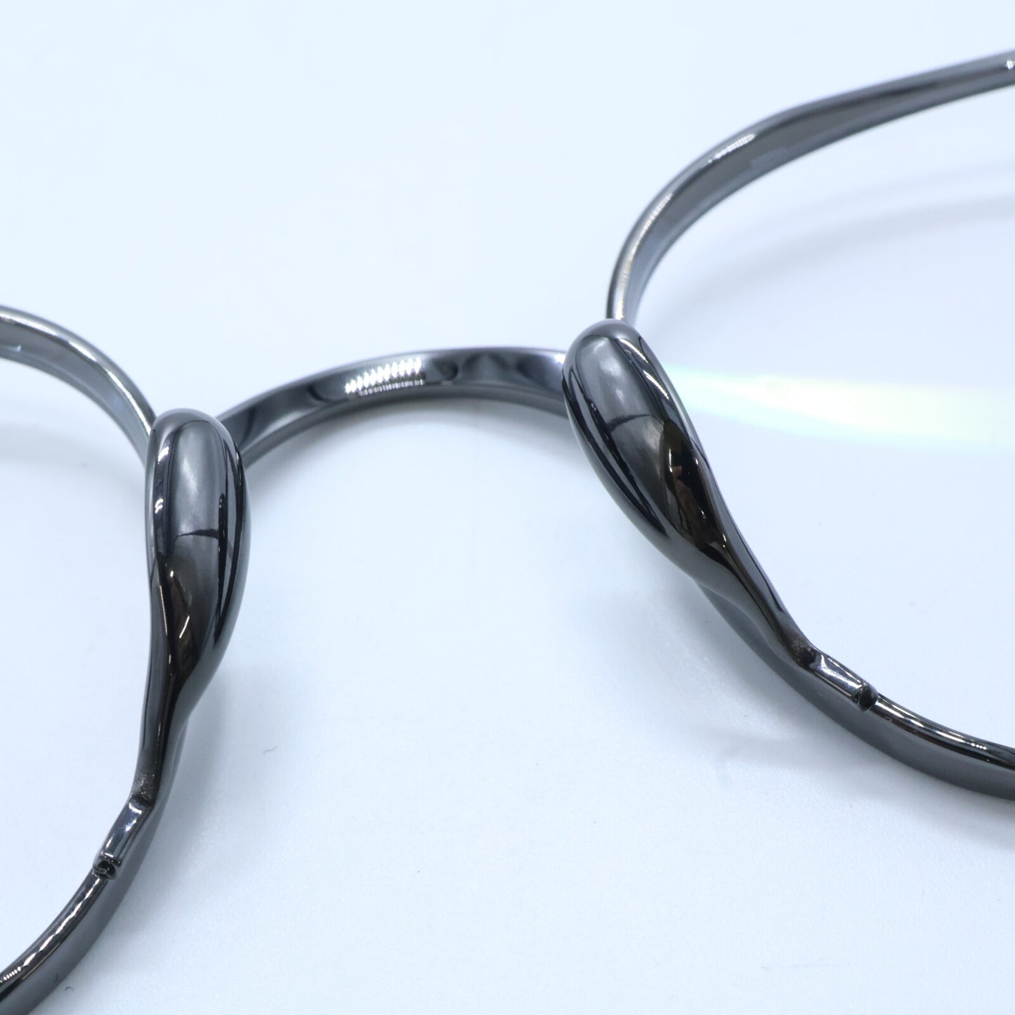 KameManNen カメマンネン 【美品】KMN114 GRH TITANIUM デモレンズ ワイドスクエアシェイプ アイウェア 眼鏡
