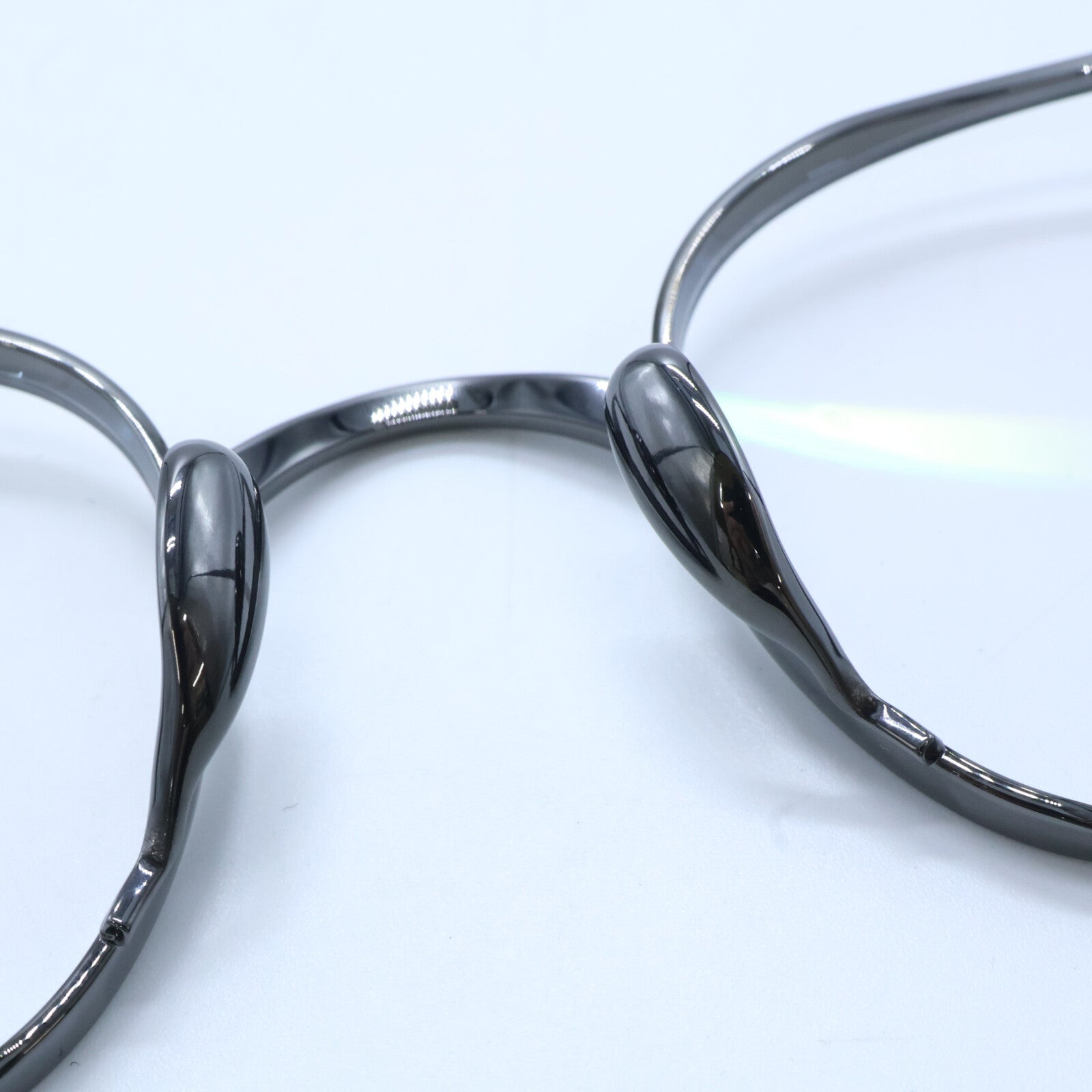 KameManNen カメマンネン 【美品】KMN114 GRH TITANIUM デモレンズ ワイドスクエアシェイプ アイウェア 眼鏡