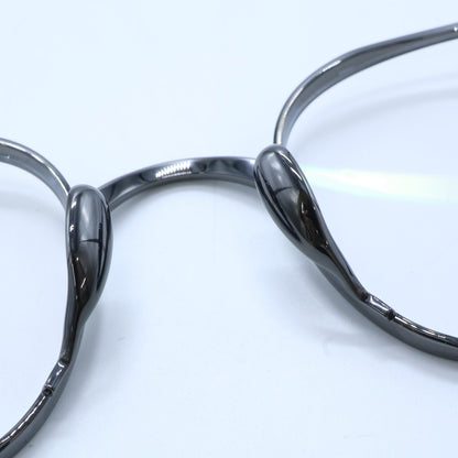 KameManNen カメマンネン 【美品】KMN114 GRH TITANIUM デモレンズ ワイドスクエアシェイプ アイウェア 眼鏡