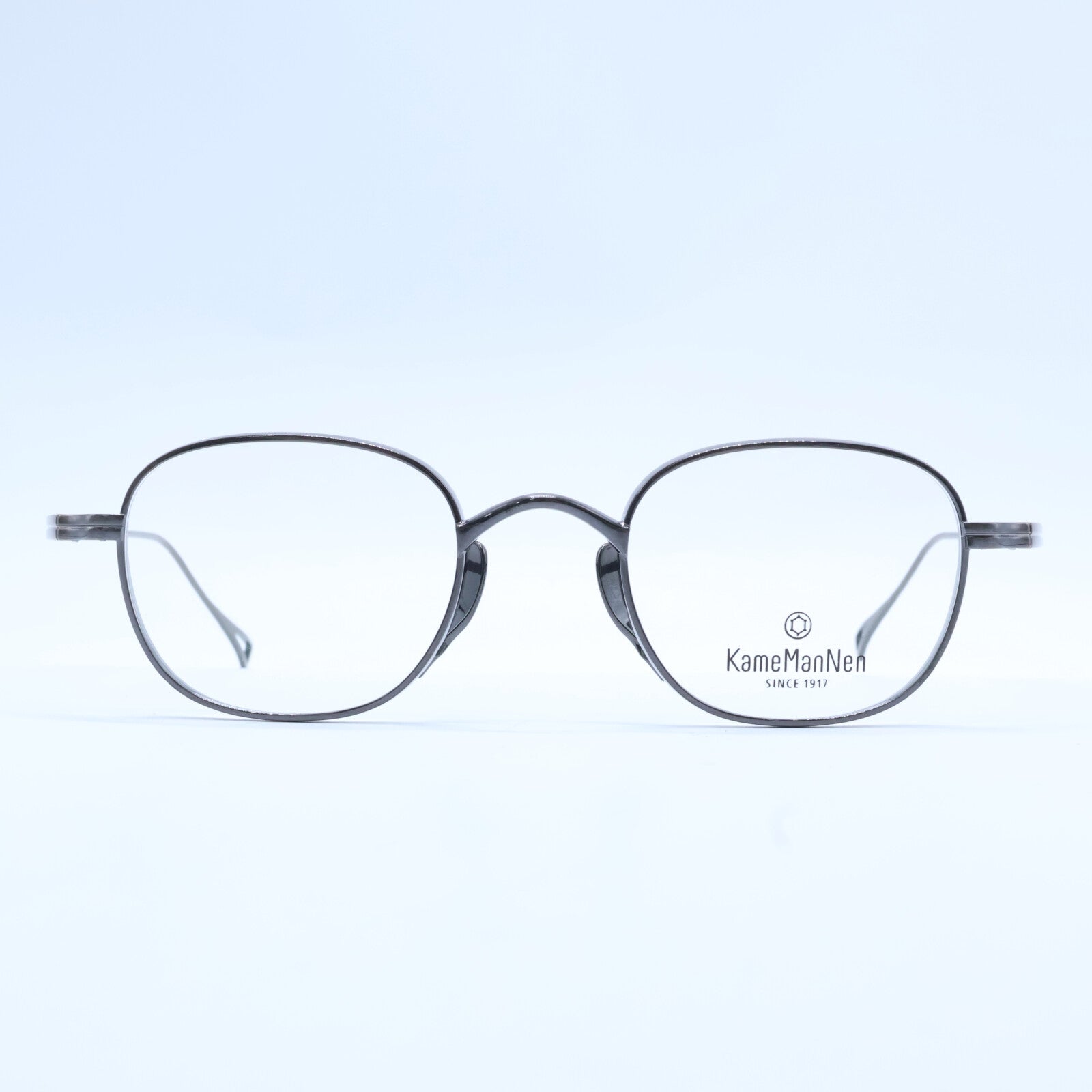 KameManNen カメマンネン 【美品】KMN114 BRH TITANIUM デモレンズ ワイドスクエアシェイプ アイウェア 眼鏡