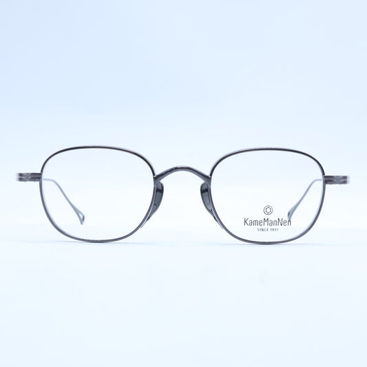 KameManNen カメマンネン 【美品】KMN114 BRH TITANIUM デモレンズ ワイドスクエアシェイプ アイウェア 眼鏡