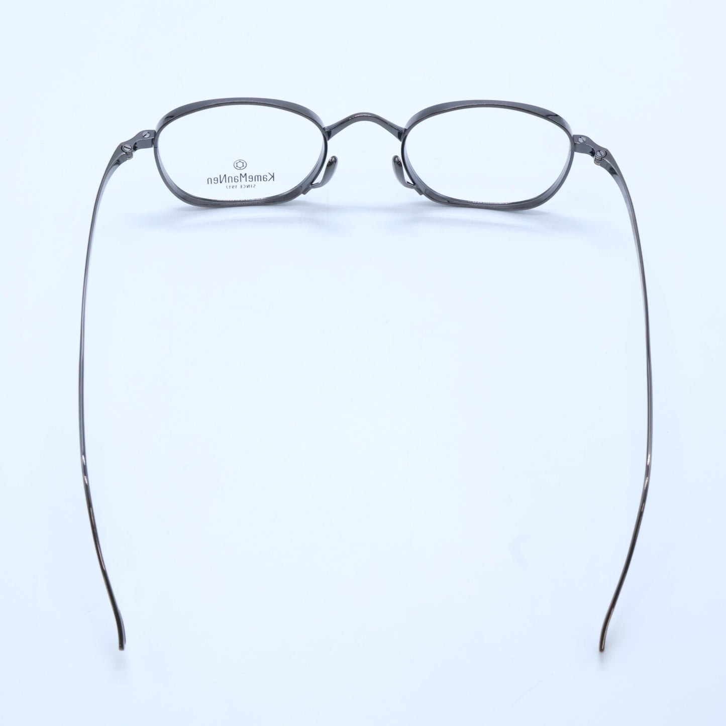KameManNen カメマンネン 【美品】KMN114 BRH TITANIUM デモレンズ ワイドスクエアシェイプ アイウェア 眼鏡