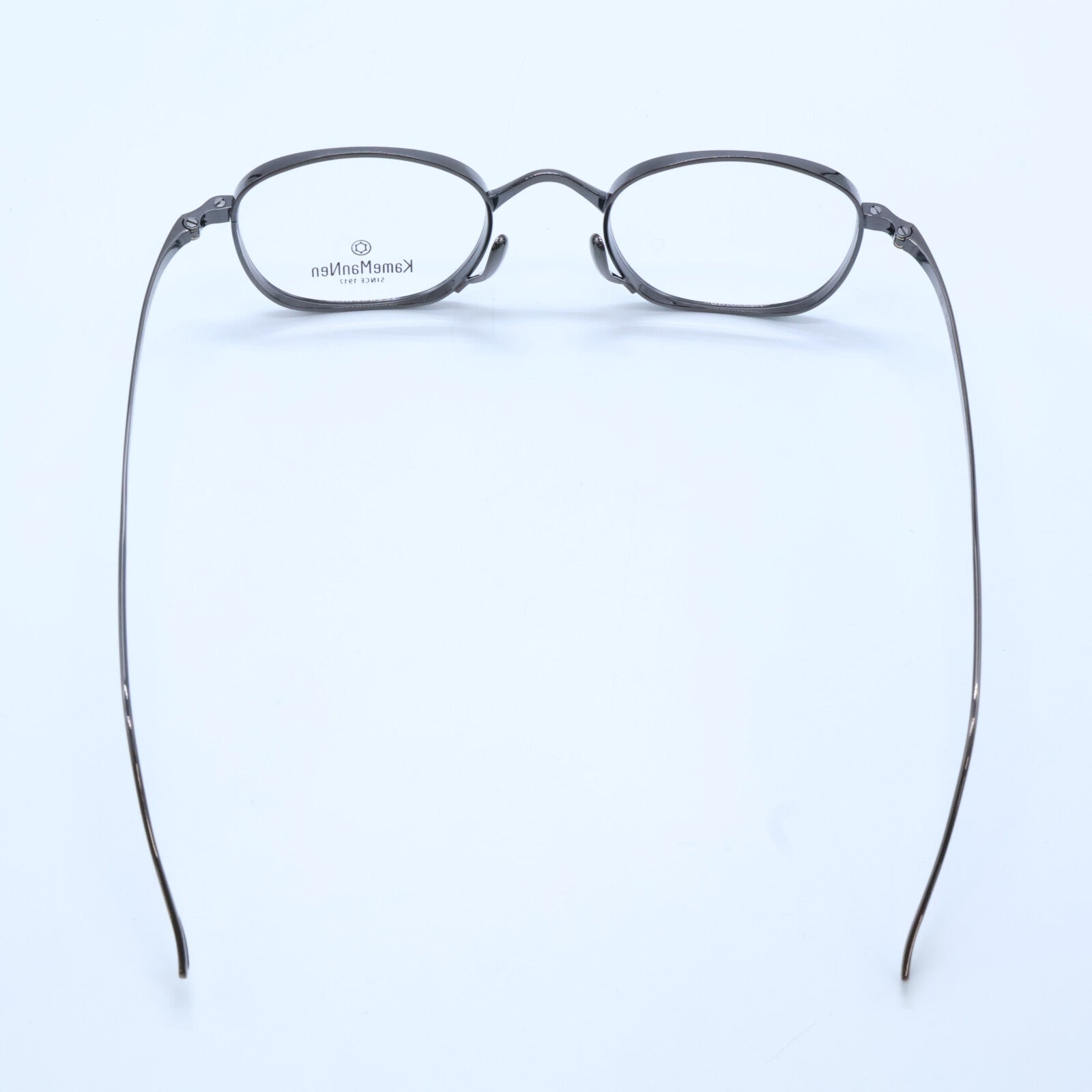 KameManNen カメマンネン 【美品】KMN114 BRH TITANIUM デモレンズ ワイドスクエアシェイプ アイウェア 眼鏡