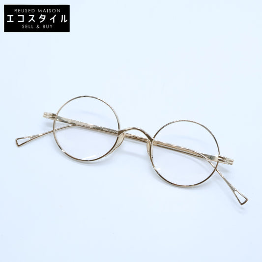 KameManNen カメマンネン 【美品】KMN-99 GD TITANIUM ラウンドシェイプ アイウェア 眼鏡