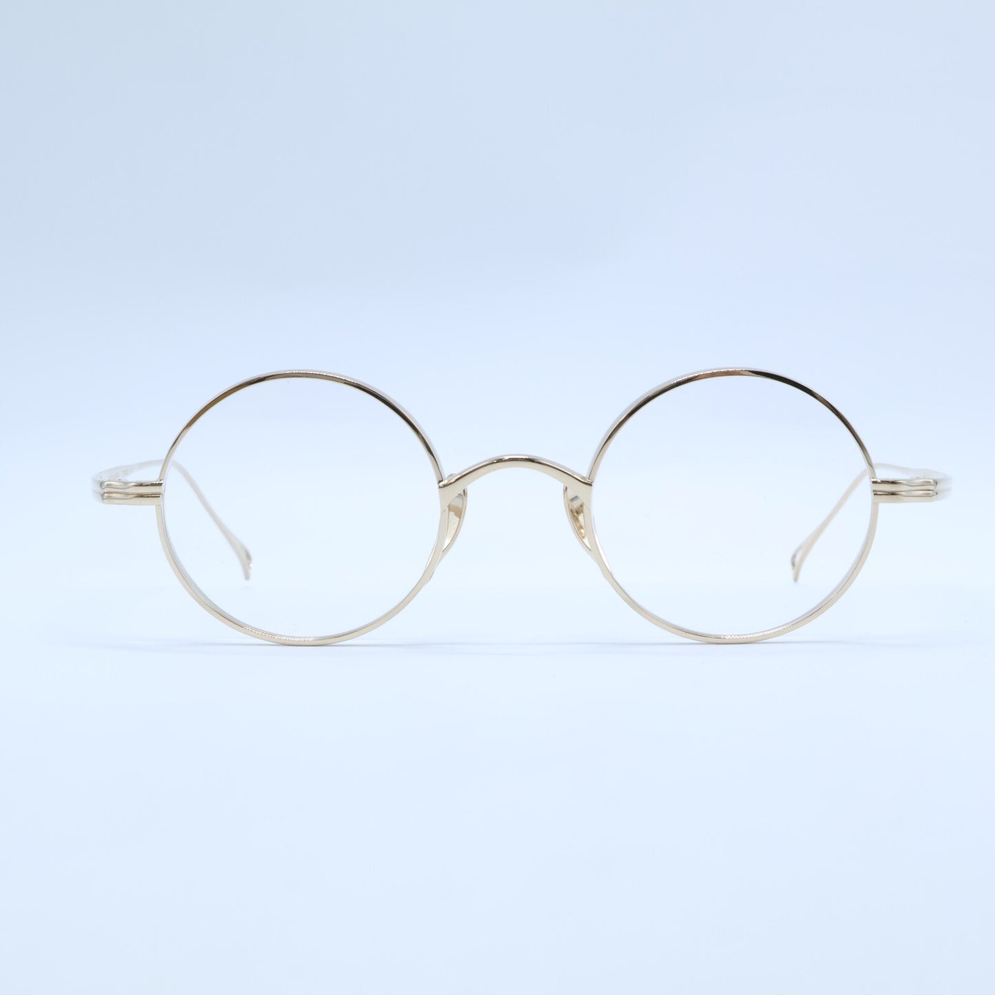 KameManNen カメマンネン 【美品】KMN-99 GD TITANIUM ラウンドシェイプ アイウェア 眼鏡