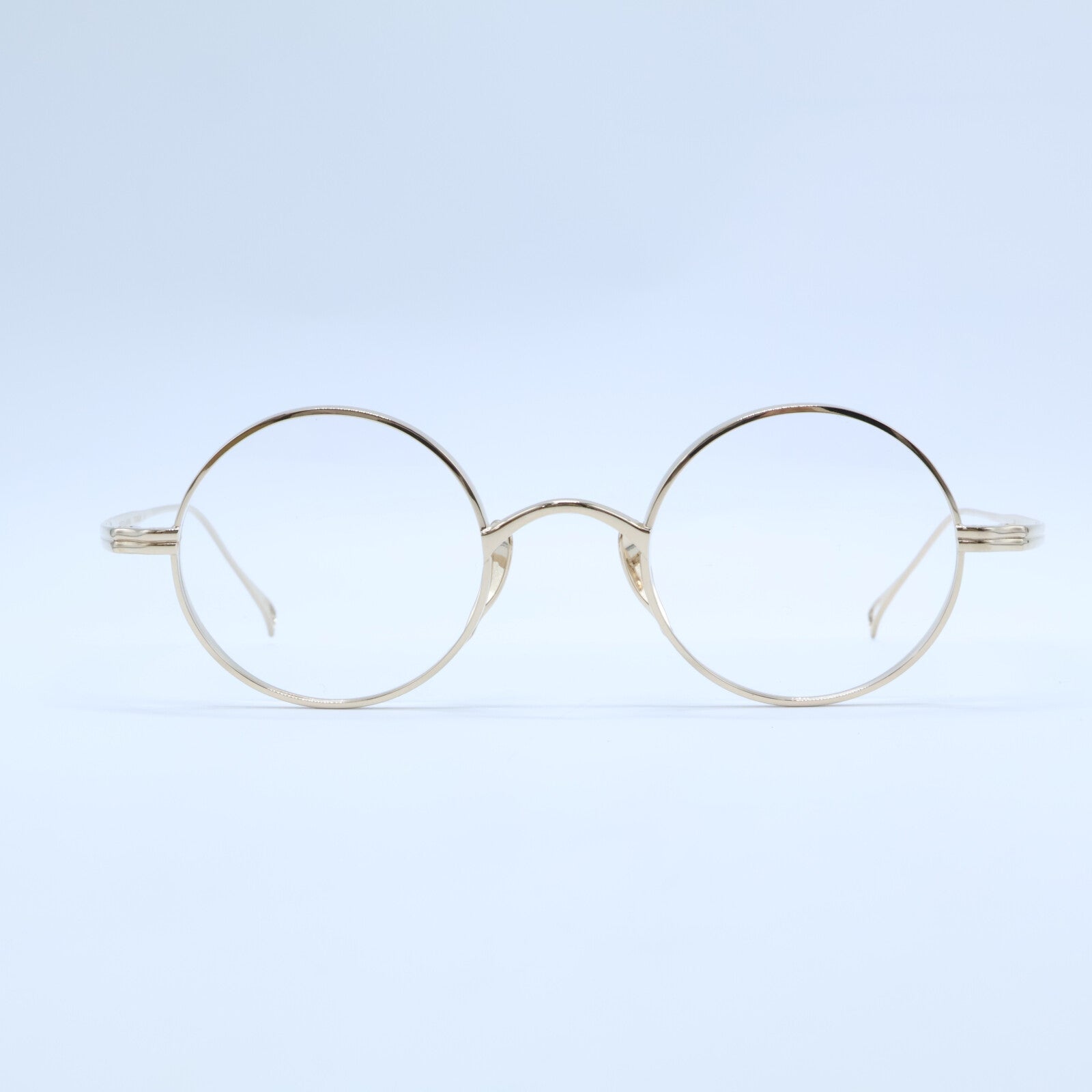 KameManNen カメマンネン 【美品】KMN-99 GD TITANIUM ラウンドシェイプ アイウェア 眼鏡
