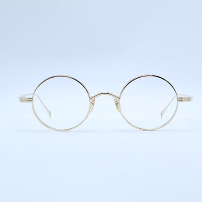 KameManNen カメマンネン 【美品】KMN-99 GD TITANIUM ラウンドシェイプ アイウェア 眼鏡