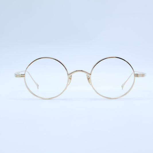 KameManNen カメマンネン 【美品】KMN-99 GD TITANIUM ラウンドシェイプ アイウェア 眼鏡