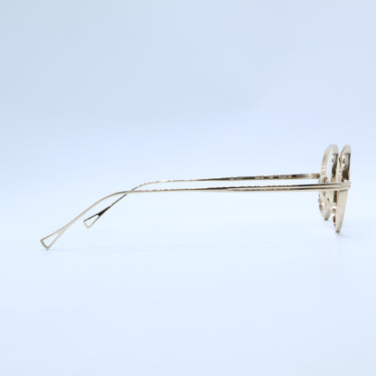 KameManNen カメマンネン 【美品】KMN-99 GD TITANIUM ラウンドシェイプ アイウェア 眼鏡
