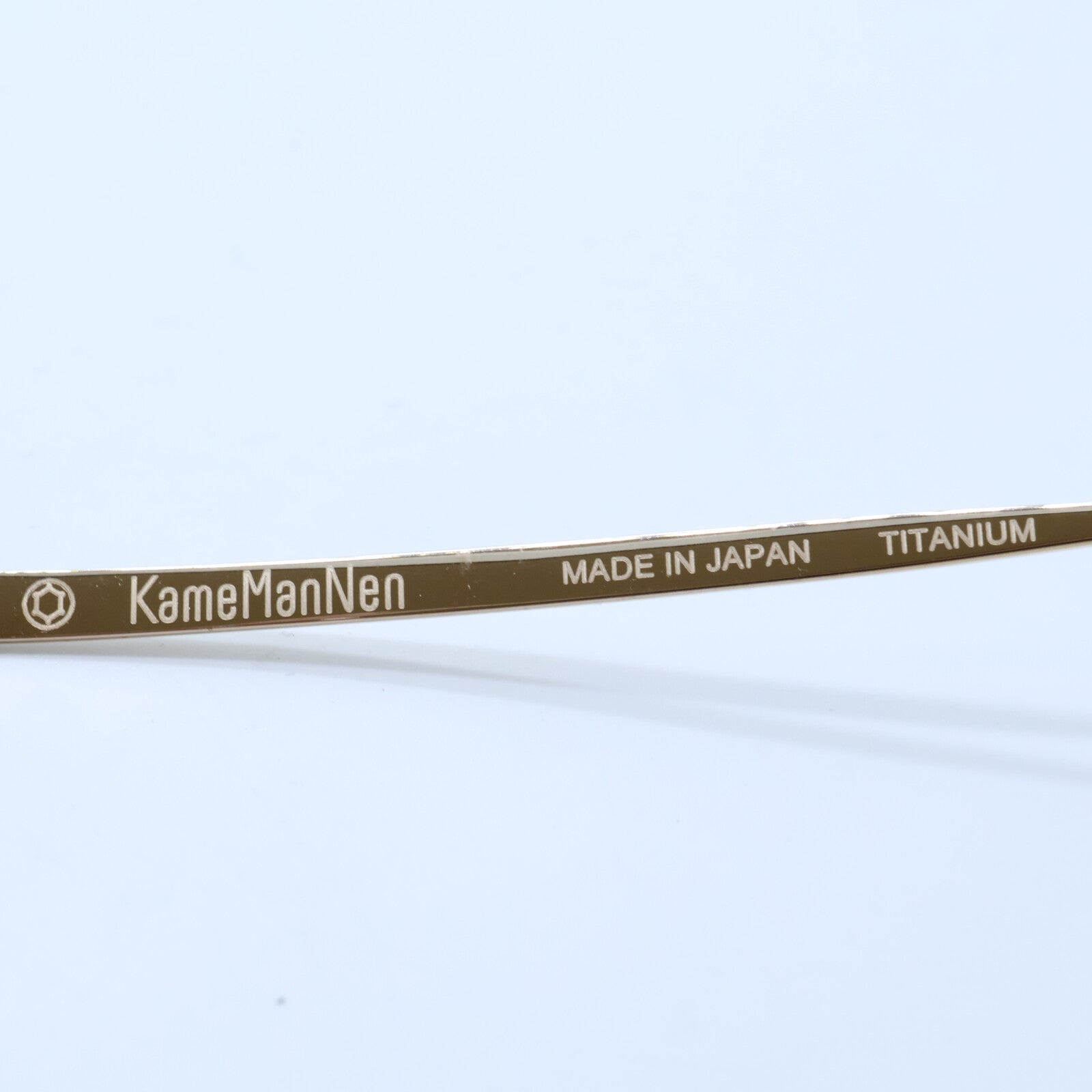 KameManNen カメマンネン 【美品】KMN-99 GD TITANIUM ラウンドシェイプ アイウェア 眼鏡