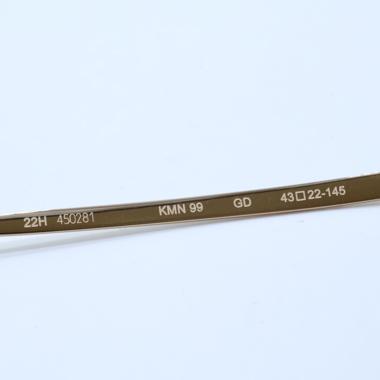 KameManNen カメマンネン 【美品】KMN-99 GD TITANIUM ラウンドシェイプ アイウェア 眼鏡
