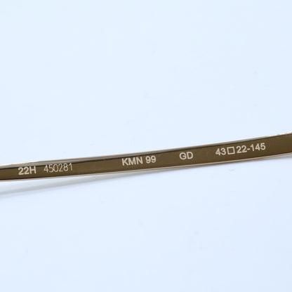 KameManNen カメマンネン 【美品】KMN-99 GD TITANIUM ラウンドシェイプ アイウェア 眼鏡