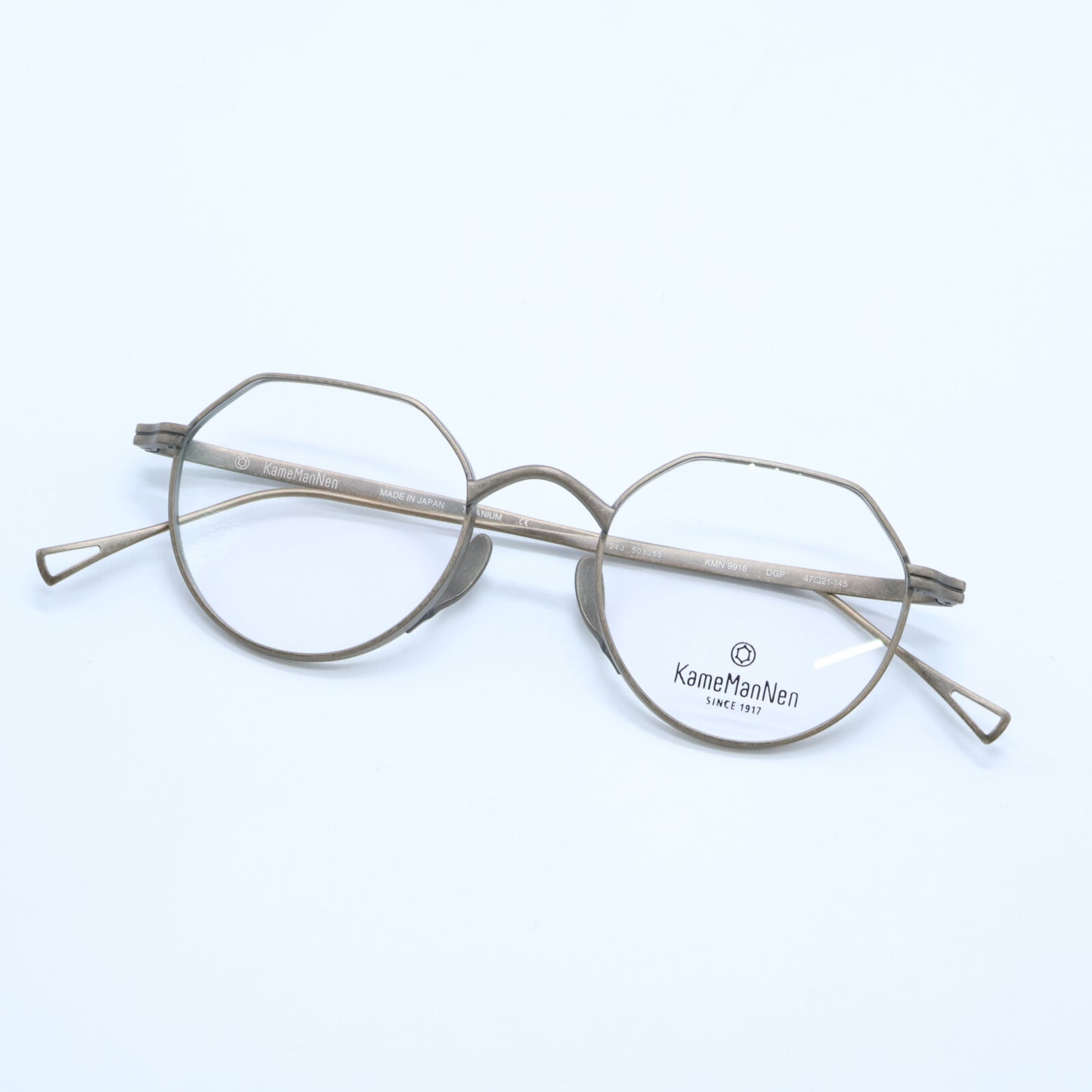 KameManNen カメマンネン 【美品】KMN9916 DGP TITANIUM デモレンズ クラウンパントシェイプ アイウェア 眼鏡