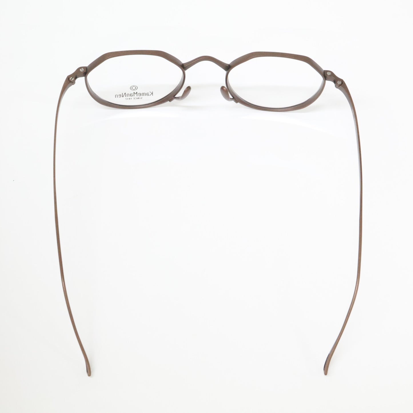 KameManNen カメマンネン 【美品】KMN9916 DBR TITANIUM デモレンズ クラウンパントシェイプ アイウェア 眼鏡