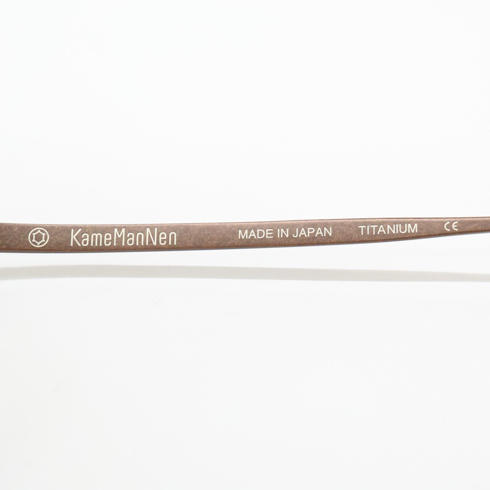 KameManNen カメマンネン 【美品】KMN9916 DBR TITANIUM デモレンズ クラウンパントシェイプ アイウェア 眼鏡