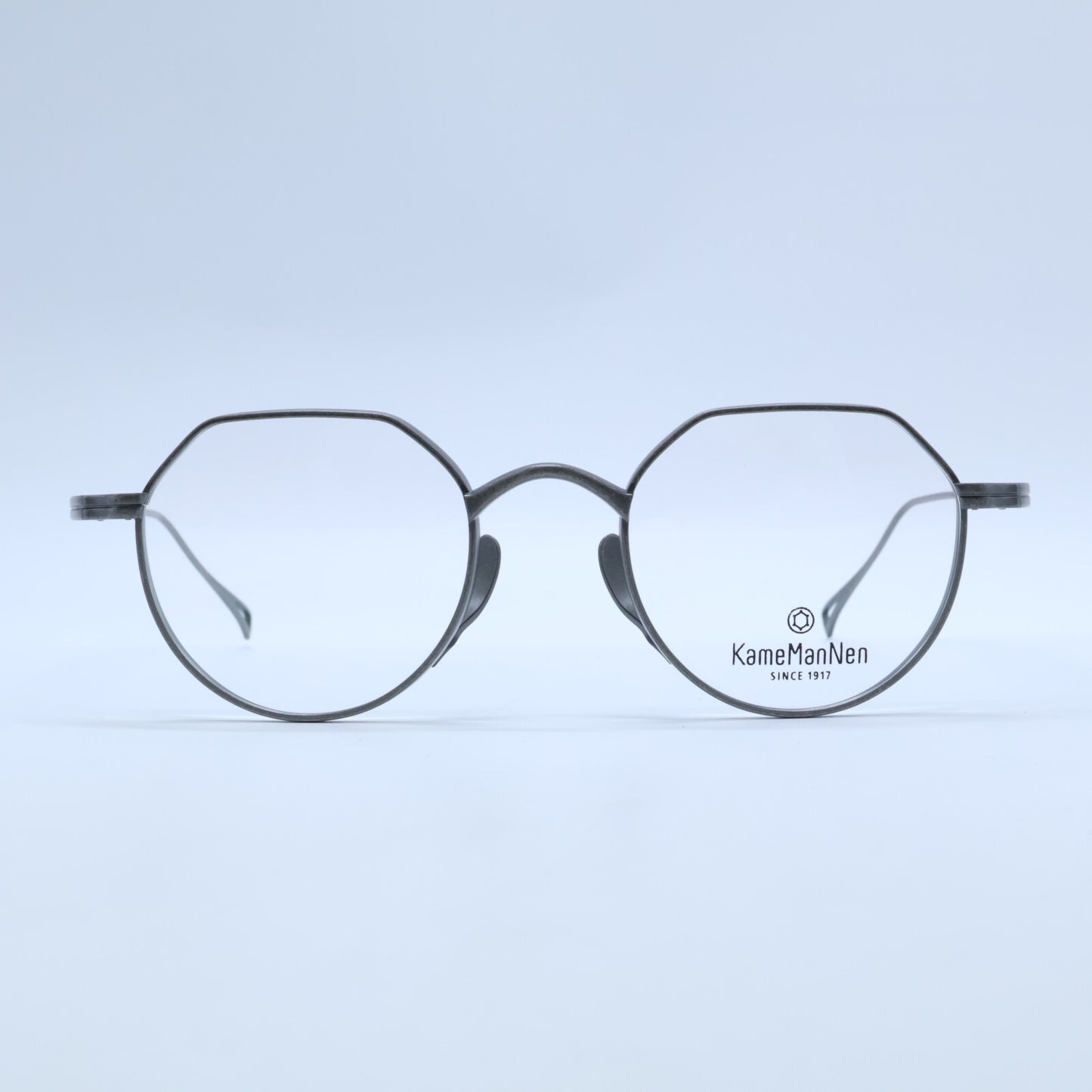 KameManNen カメマンネン 【美品】KMN9916 DBK TITANIUM デモレンズ クラウンパントシェイプ アイウェア 眼鏡